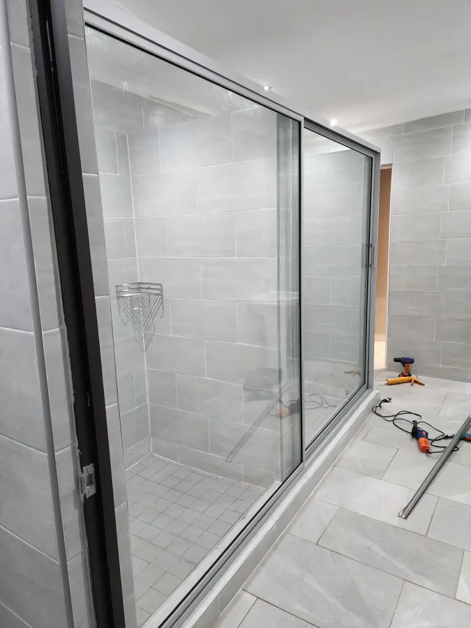 2 way sliding shower glass door