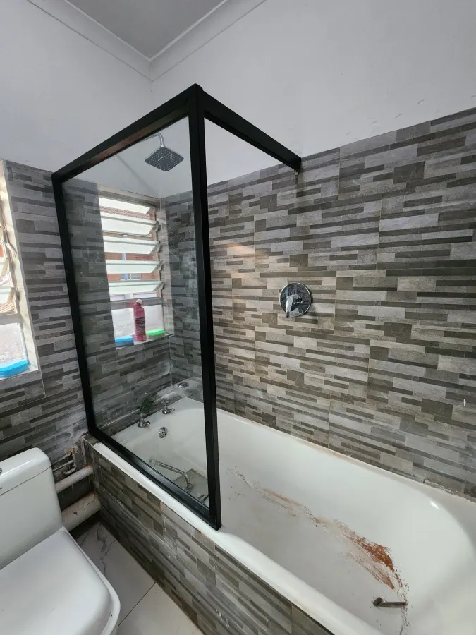 Glass shower curtain