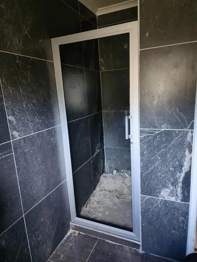 custom hinged shower door
