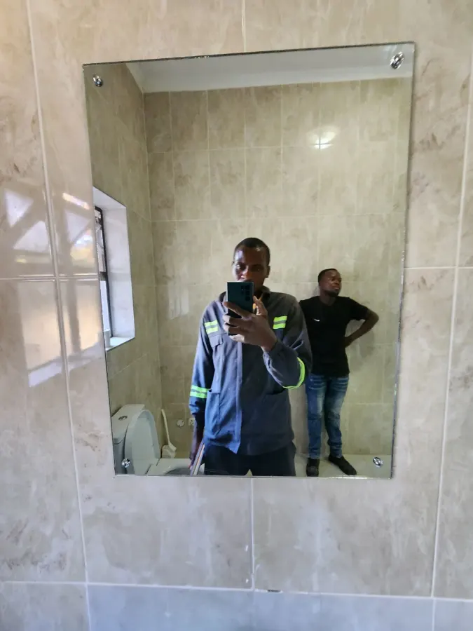 frameless wall mirror