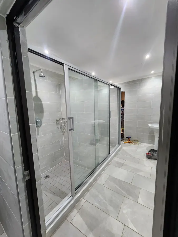 shower glass door 2 way