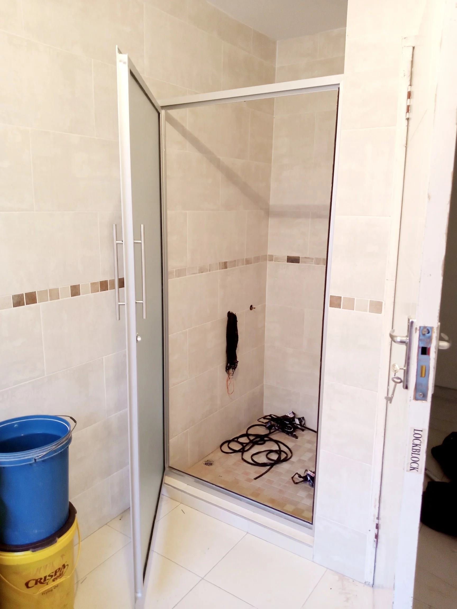 shower door hinged