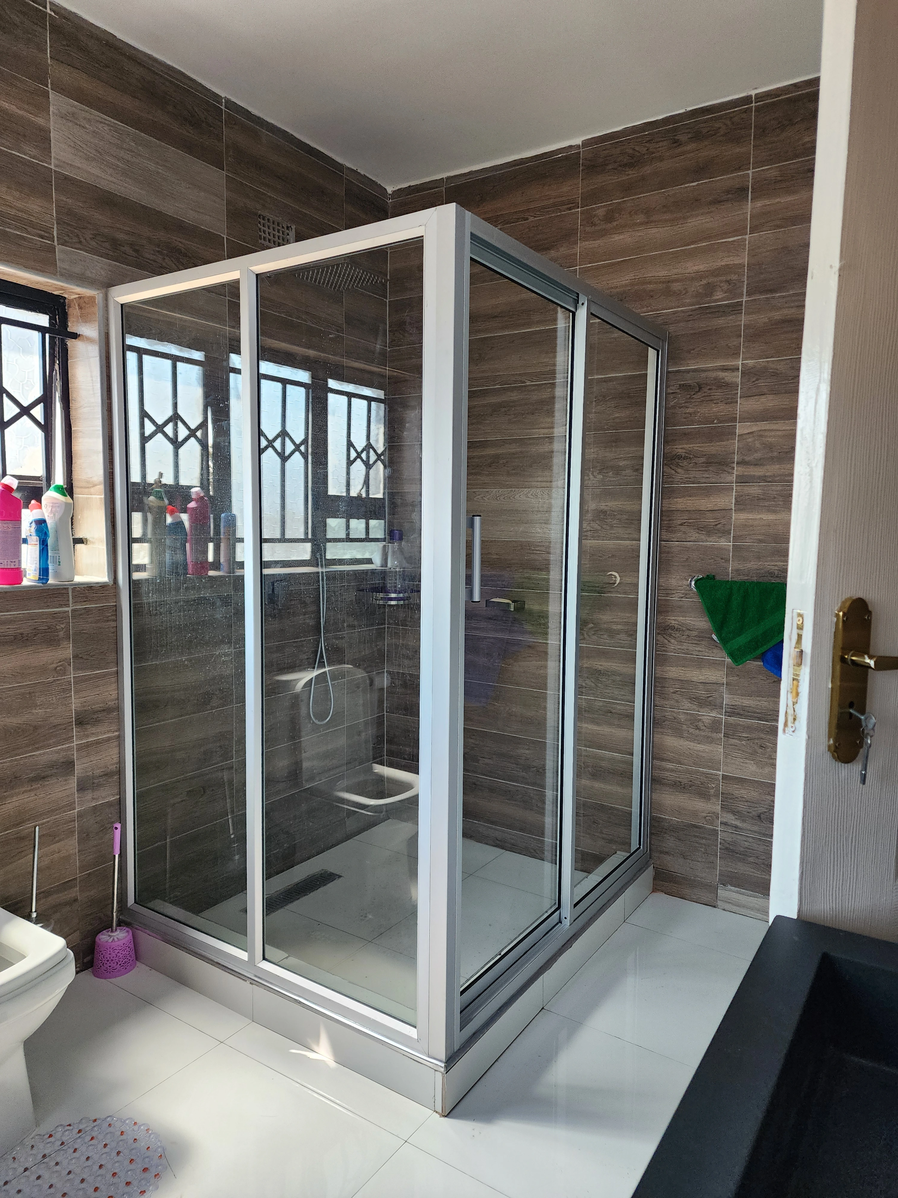 Custom shower cubicle installed in Harare Zimbabwe