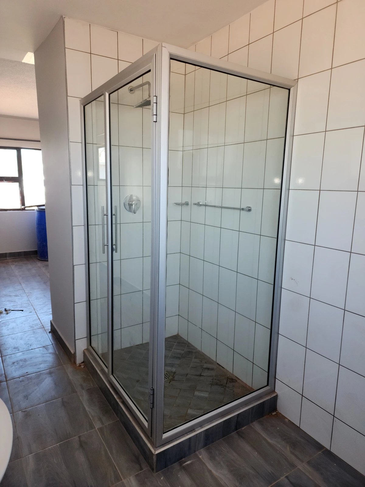 hinged shower cubicle installed in tynwald Harare